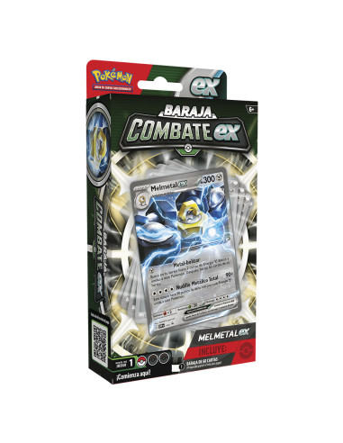 Juego de cartas pokemon tcg baraja de combate houndoom - melmetal q1 2024 español