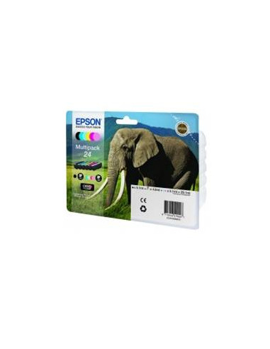 Multipack tinta epson t242840 6 colores xp - 750 c13t24284010 -  elefante