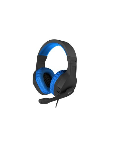 Auriculares con microfono genesis argon 200 gaming azules mini jack 3.5mm x2