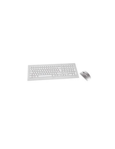 Teclado + raton cherry dw 8000 inalambrico ultrasilencioso blanco - plata