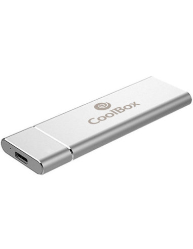 Mini carcasa disco duro - hdd - ssd coolbox coo - mcm - nvme nvme m.2 usb 3.1 gen usb tipo c 2 aluminio plata