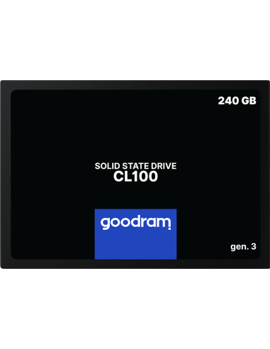 Hd 2.5  ssd 240gb sata3 goodram cl100 gen.3 lectura 520mb - s -  escritura 400mb - s ssdpr - cl100 - 240 - g3