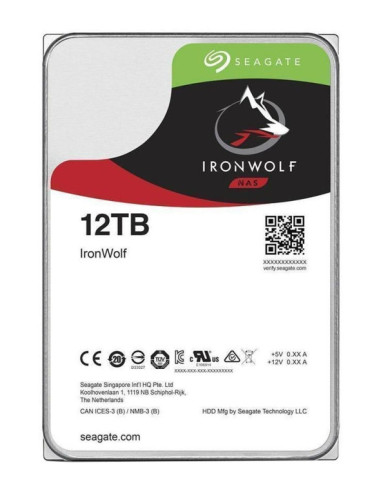 Disco duro interno hdd seagate ironwolf 12tb sata3 256mb