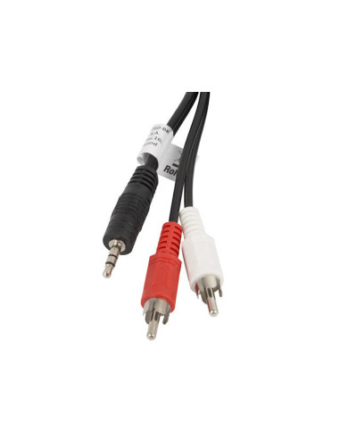 Cable estereo lanberg mini jack 3.5mm - 2x rca macho 5m