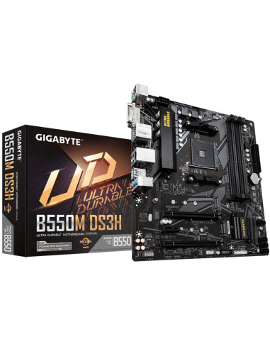 Placa base gigabyte b550m ds3h am4 m - atx -  4x ddr4 -  4x sata3 -  4x usb 3.2 -  4x usb 2.0 gab55mdsh - 00 - g