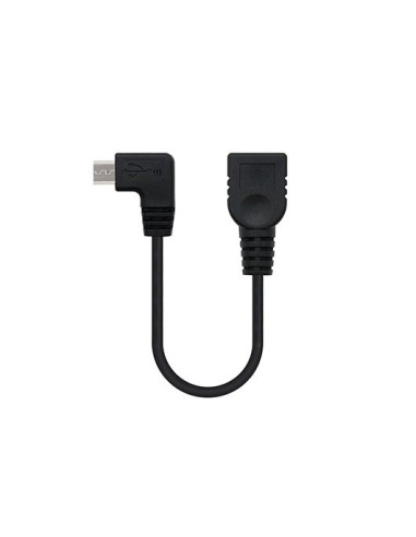 Cable otg nanocable usb 2.0 a micro usb 15cm -  macho - hembra