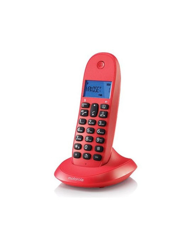 Telefono motorola c1001lb+ wireless inalambrico rojo