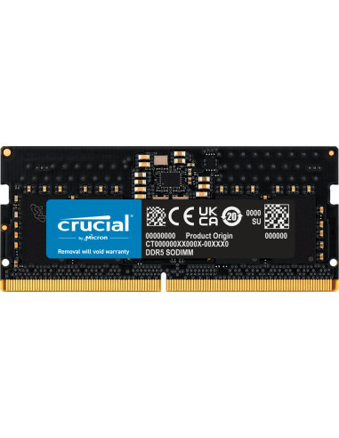 Memoria ram ddr5 8gb crucial  - sodimm - 4800 mhz - pc5 38400 cl40