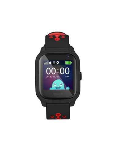 Reloj smartwatch leotec kids allo gps antiperdida negro y rojo 1.3pulgadas