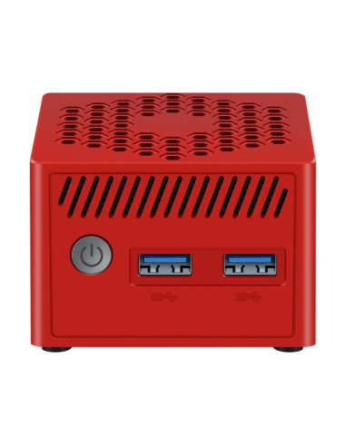 Mini ordenador leotec lempc06r n100 8gb 128gb rojo