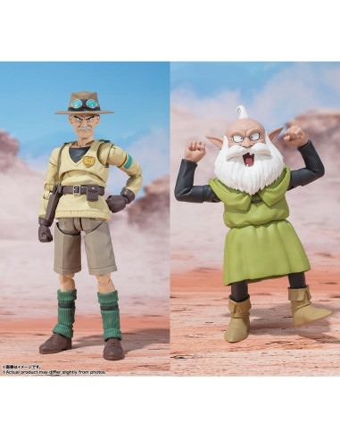 Pack 2 figuras tamashii nations sand land sh figuarts rao & thief 15 & 11cm