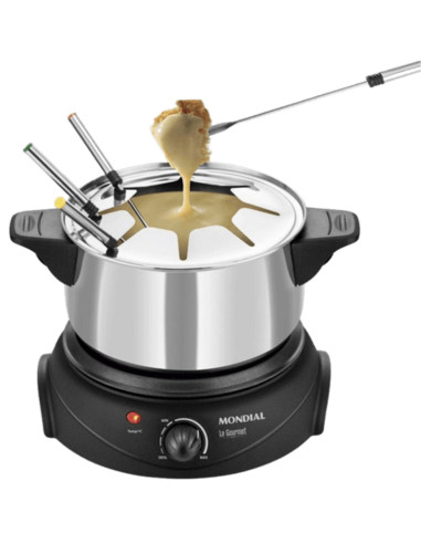 Fondue electrica mondial inox fd02 1500w 1.5l