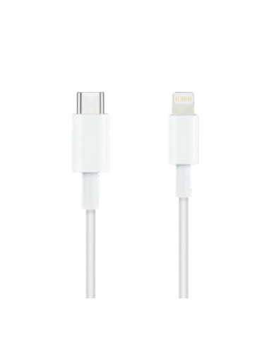 Cable nanocable lightning a usb tipo c apple iphone ipad ipod blanco 1m