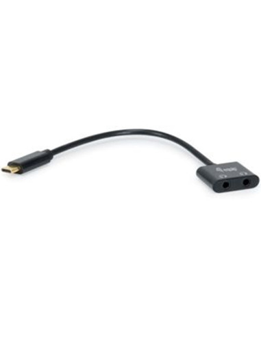 Adaptador equip usb tipo c a jack 3.5mm dual