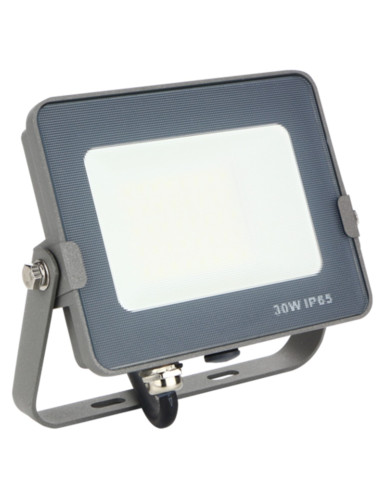 Foco led silver electronics forge+proyector ips 65 30w300w -  3700k luz calida -  2400lm color gris