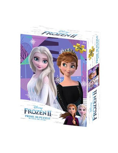 Puzzle lenticular prime 3d disney frozen elsa anna y olaf 200 piezas