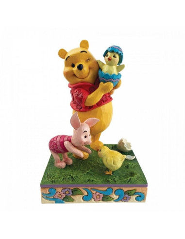 Figura enesco disney winnie the pooh winnie the pooh y piglet con pollitos