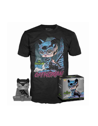 Pop & tee dc jim lee catwoman funko + camiseta talla m