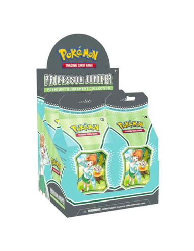 Juego de cartas pokemon premium tournament collection professor juniper 4 barajas inglés