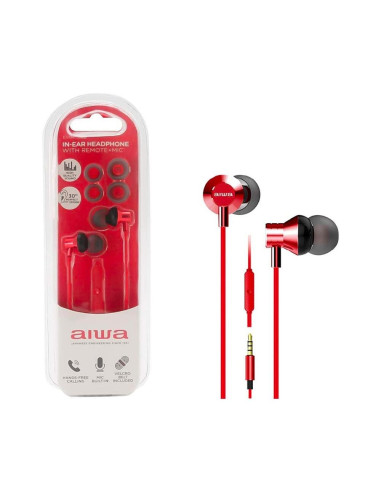 Auriculares aiwa estm - 50 rojo