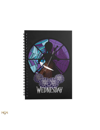 Libreta cinereplicas wednesday addams -  miercoles y violonchelo