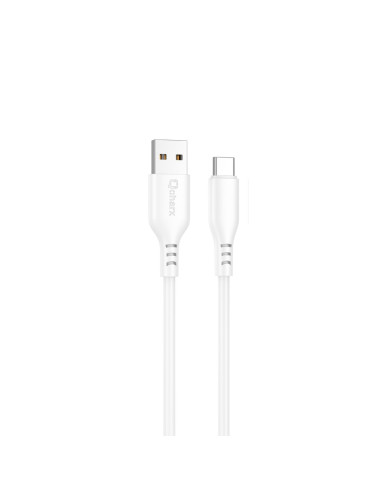 Cable qcharx tokyo usb a tipo c 3a - 1 m - silicona blanco tacto suave