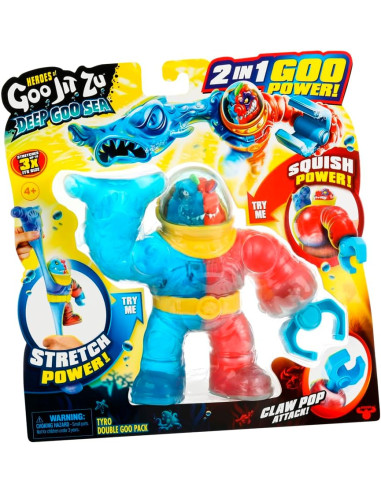 Figura goo jit zu -  pack doble héroe tyro (novedad)