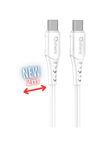 Cable qchar sofia usb tipo c a lightning - 2m - pvc blanco