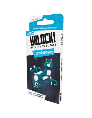 Juego de mesa unlock! miniaventuras el gato de schrodinger