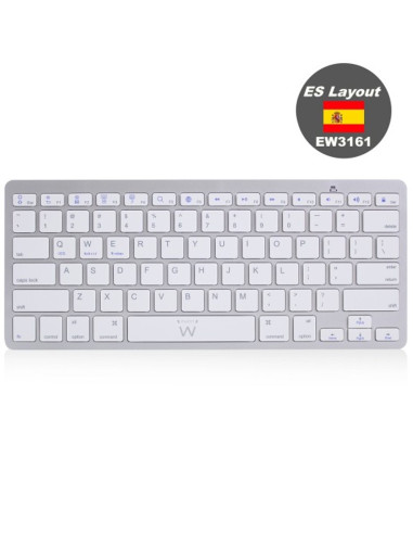 Teclado ultradelgado bluetooth ewent ew3161 para tablet formato españa