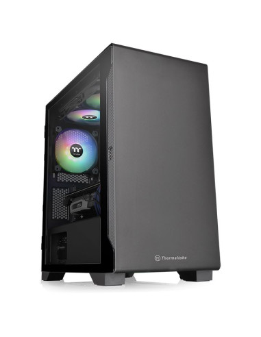 Torre micro atx thermaltake s100 tg - ven 120mm incluido - cristal templado - negro