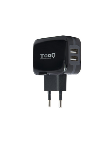 Cargador pared tooq usb tqwc - 1s02 2xusb 3.4 a(total) ai - tech negro