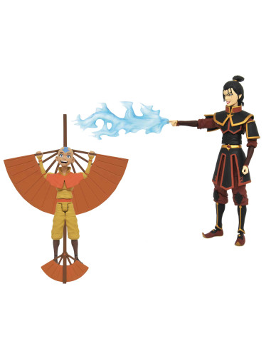 Surtido figuras diamond collection avatar the last airbender aang & azula 6 unidades action figures series 2 18 cm