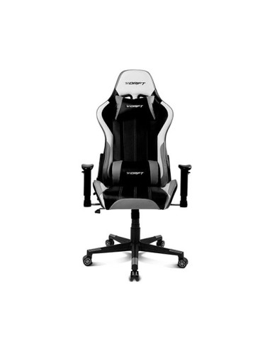 Silla gaming drift dr175 gris incluye cojines cervical y lumbar