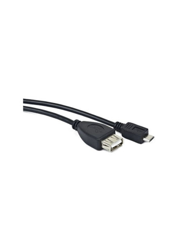 Cable usb lanberg micro m a usb tipo a f 2.0 otg negro 15cm oem