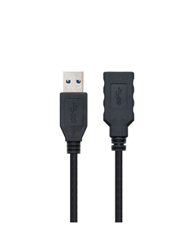 Cable usb(a) 3.0 a usb(a) 3.0 nanocable 2m negro macho - hembra