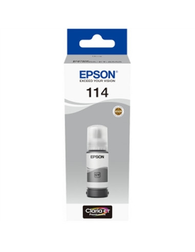 Botella tinta epson ecotank 114 gris 70ml