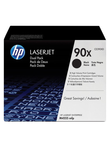 Toner hp 90x pack 2 negro