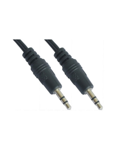 Cable audio estereo jack 3.5mm nanocable 5m -  macho - macho -  negro