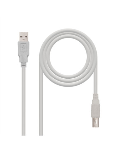 Cable usb 2.0 tipo a a usb tipo b nanocable 3m beige macho - macho