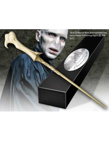 Replica the noble collection harry potter lord voldemort varita con caja y placa de identificacion