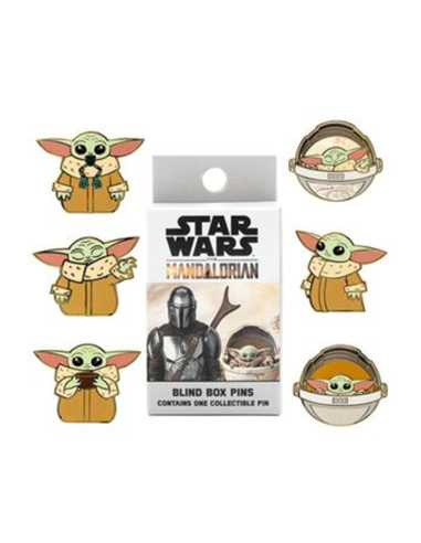 Caja sorpresa pin sello loungefly funko disney star wars the mandalorian grogu baby yoda mistery box