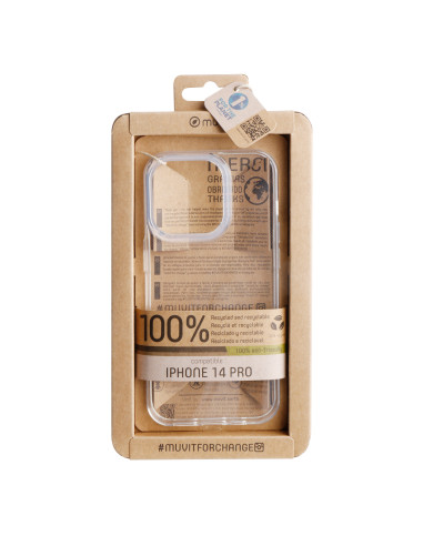 Funda muvit recycletek para apple iphone 14 pro transparente