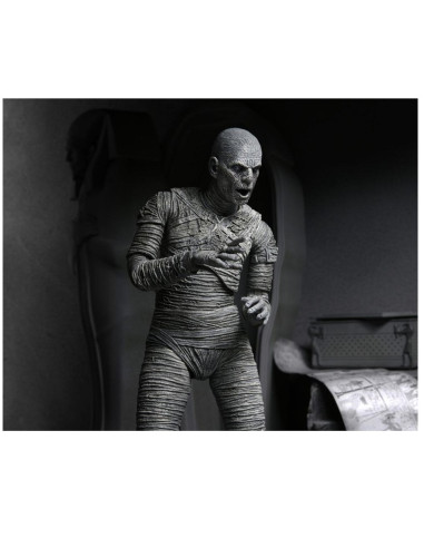 Figura neca ultimate mummy (black &white) 18 cm universal monsters scale action figure