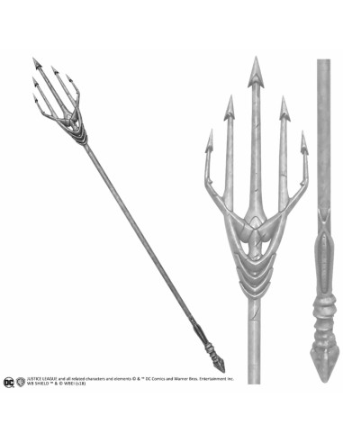 Replica the noble collection dc justice league tridente aquaman escala 1 - 1 186 cm