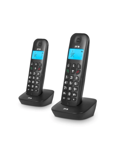 Telefono inalambrico spc dect air pro duo negro