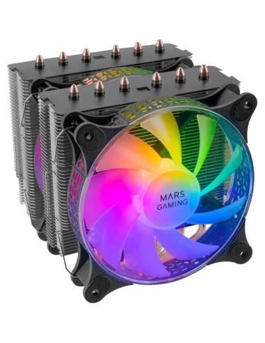 Ventilador disipador cpu mars gaming mcpu - xt 120mm argb negro