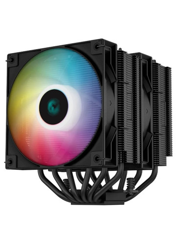 Ventilador disipador cpu gaming deepcool ag620 negro 2 x 120mm argb