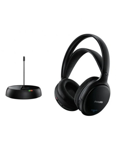 Auriculares inalambricos tv philips shc5200 - 10 negro + base