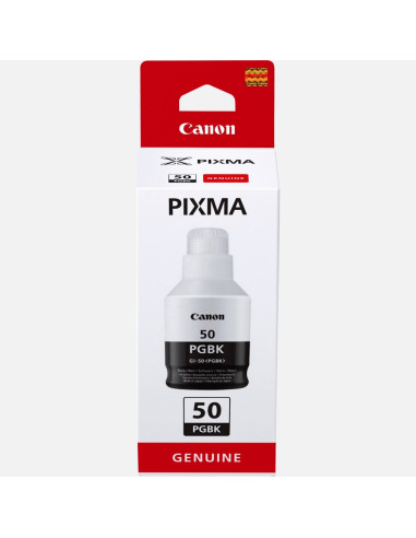 Botella tinta canon gi - 50pgbk negro 135ml 6000 paginas